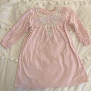 Girls princess Lace Nightgown Long Sleeve Cotton Sleepwear Dress